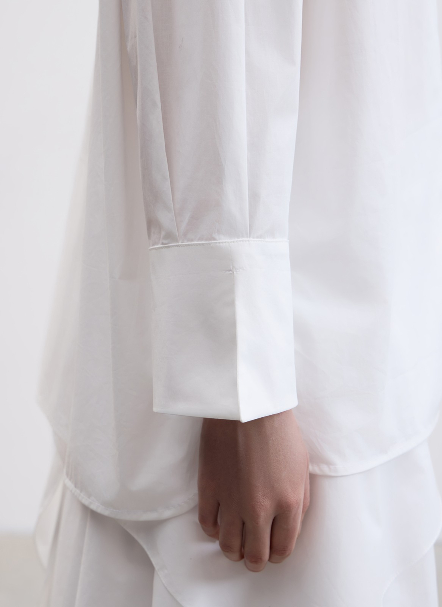 Рубашка о-силуэта из поплина ALL WE NEED, цвет: белый, 2604W1371-00 купить онлайн