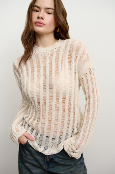 Джемпер фактурной вязки