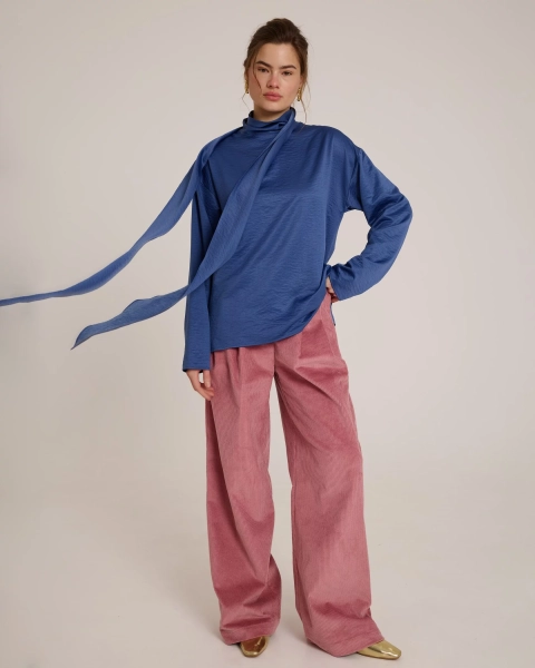 Блуза Blueberry Anmuse, цвет: синий, BL25S144-BBY со скидкой купить онлайн