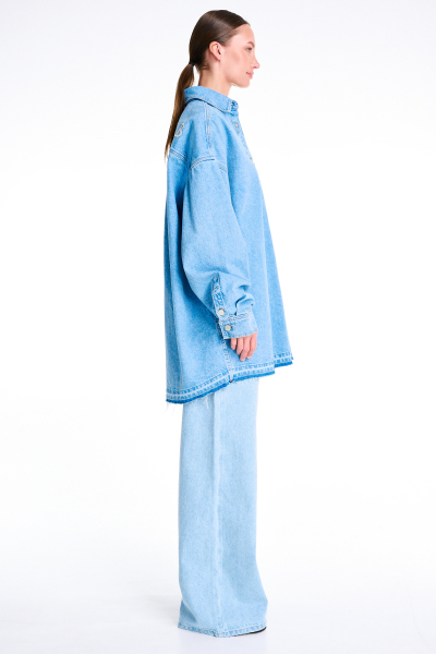 Рубашка объемная из денима LIGHT BLUE Label .B, цвет: LIGHT BLUE, Dn.06.4.0325LBL купить онлайн