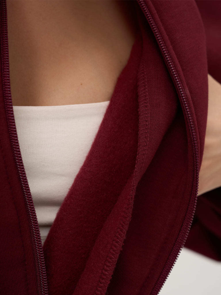 Zip толстовка с начесом ONSI, цвет: burgundy,  купить онлайн