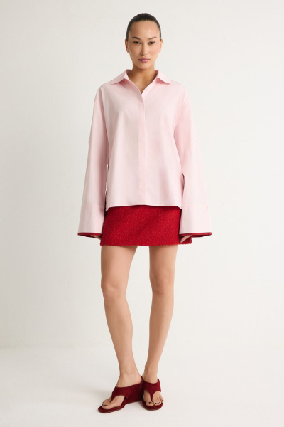 Рубашка из 100% хлопка TOPTOP, цвет: розовый с принтом, TT.021.17920.301 купить онлайн