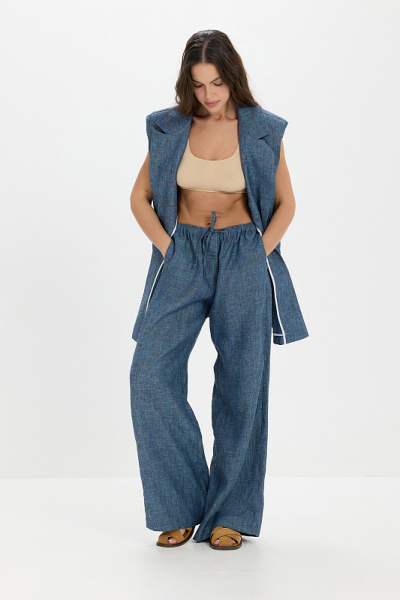 Жилет лен ABDA, цвет: мажорель, 712610203522 купить онлайн