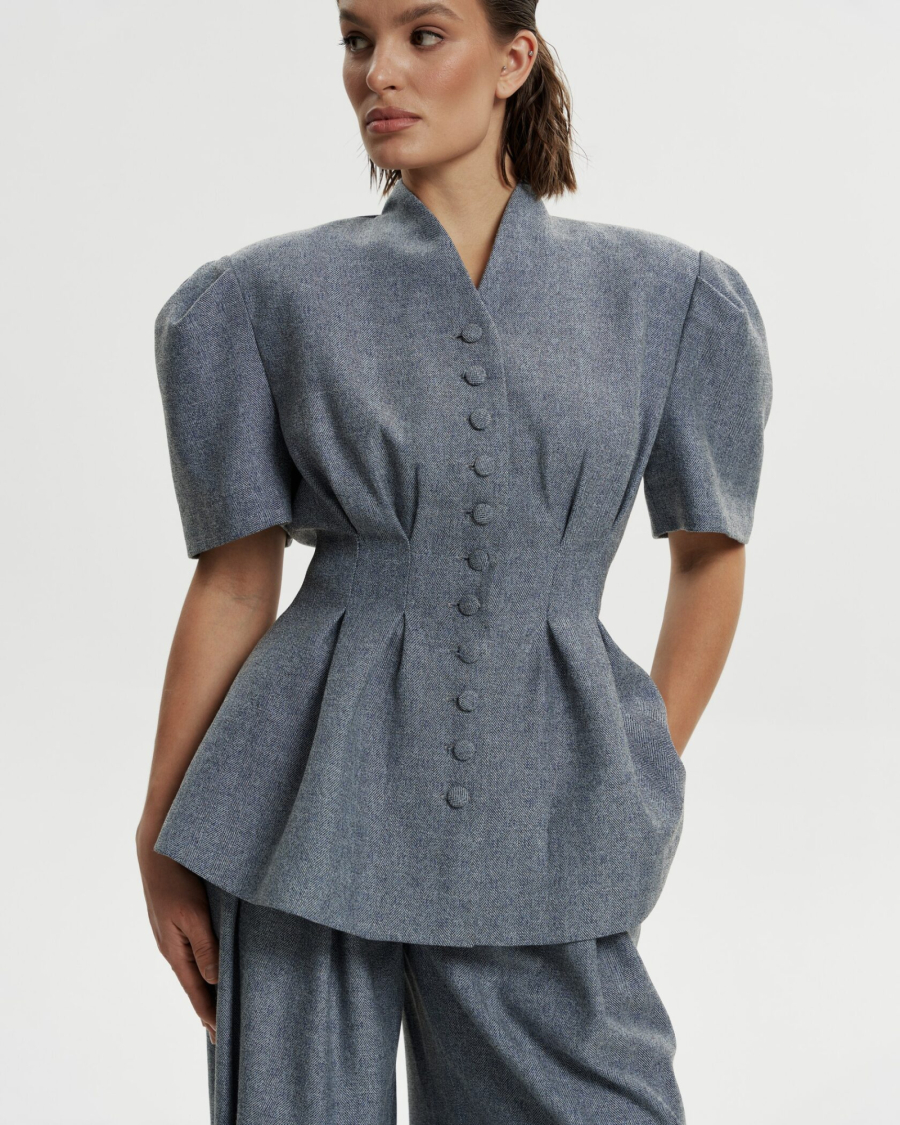 Жакет с коротким рукавом ELIZABETH BLUE JEAN