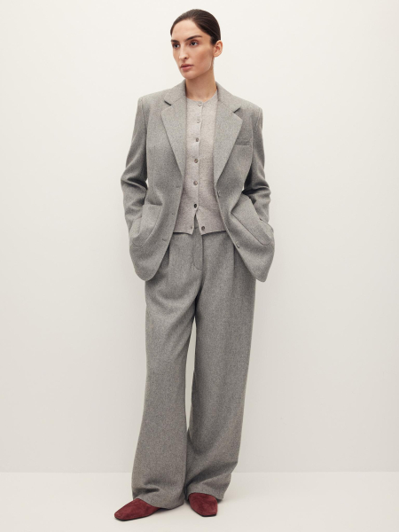 Брюки из шерсти Chaika, цвет: Светло-серый AW25PA01-111 |новая коллекция купить онлайн