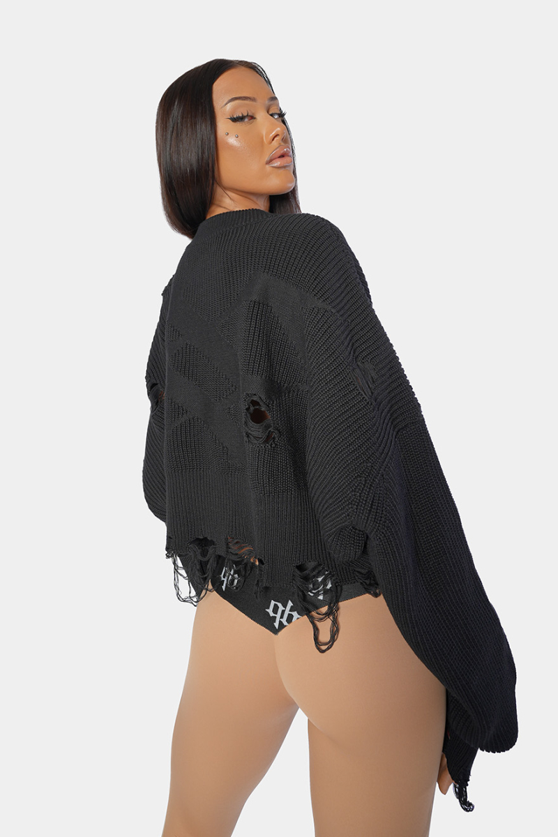 Свитер Crop qb A QUICK BUCK, цвет: black,  купить онлайн