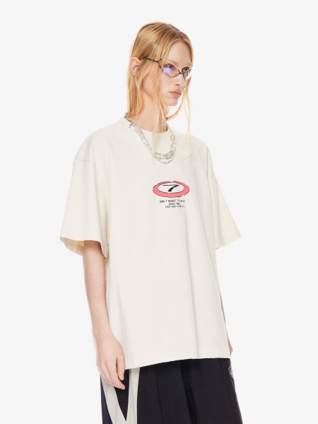 Футболка оверсайз с принтом POST POST SCRIPTUM, цвет: белый мел, 1144.11.00.WTE купить онлайн