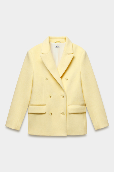 Пальто двубортное прямого силуэта Mollis, цвет: Сливочный, 17-01-3691/3 купить онлайн