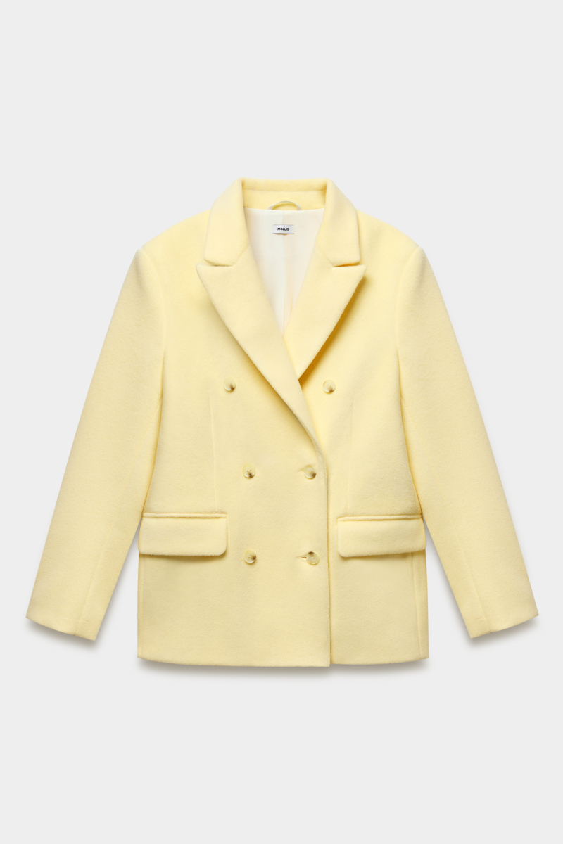 Пальто двубортное прямого силуэта Mollis, цвет: Сливочный, 17-01-3691/3 купить онлайн