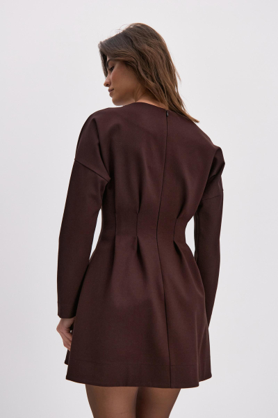 Платье мини приталенного силуэта Charmstore, цвет: коричневый, 207-33255-550 купить онлайн