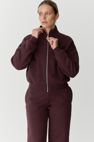 Толстовка на молнии утепленная Ricoco, цвет: Бордовый, 6097/3 купить онлайн