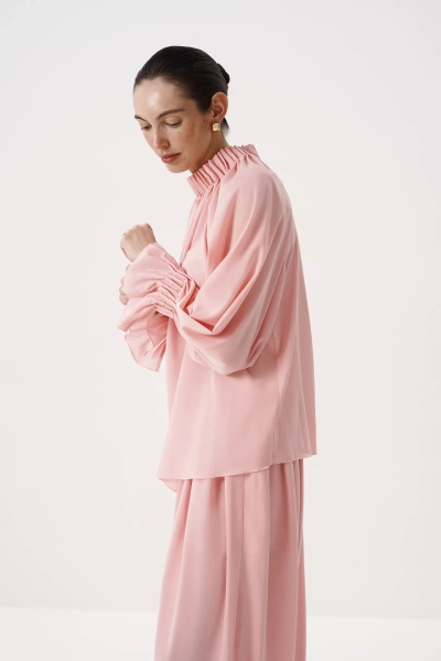 Блуза из шифона Charmstore, цвет: розовый коралл, 102-63361-1009 купить онлайн