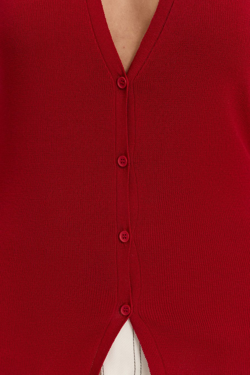 Топ из смесовой вискозы TOPTOP, цвет: Бордовый, TT.024.17577.330 купить онлайн