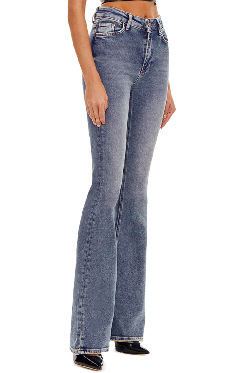 Расклешенные джинсы стрейч SODAMODA, цвет: синий, 10085 купить онлайн