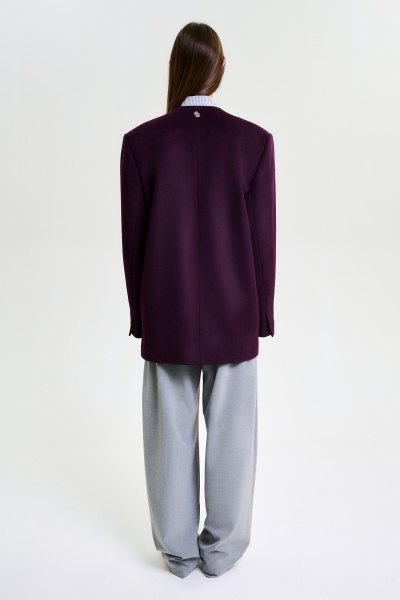 Пальто-пиджак без лацканов BURGUNDY Label .B, цвет: burgundy, Jc.30.4.0321/2.0225BRD со скидкой купить онлайн