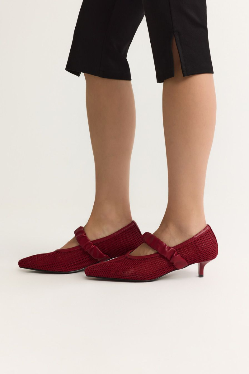 Туфли из сетки Lera Nena, цвет: Бордовый LNU.104.19123.330 купить онлайн