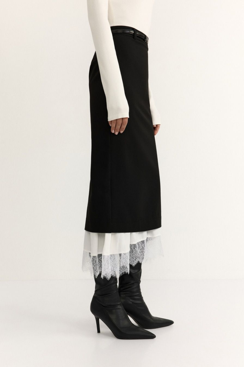 Юбка из смесовой вискозы TOPTOP, цвет: Черный, TTS.071.18196.900.01816 купить онлайн