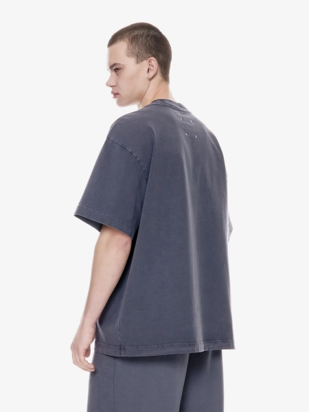 Футболка оверсайз с логотипом POST POST SCRIPTUM, цвет: серый, 1145.11.00.GRY купить онлайн