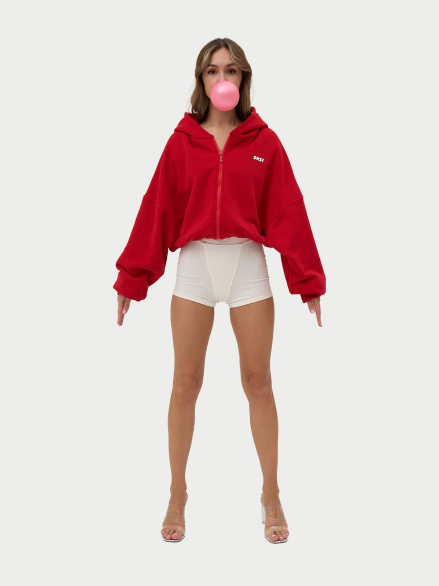 Crop Худи утепленное с кулиской