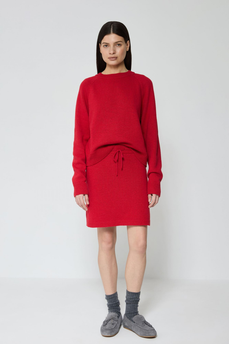 Джемпер кроп из смесового кашемира AROUND, цвет: красный, 2111_84C25 купить онлайн