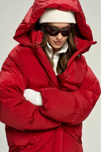 Пуховик удлиненный Lovely Red Erist store, цвет: красный, НФ-00002827 купить онлайн