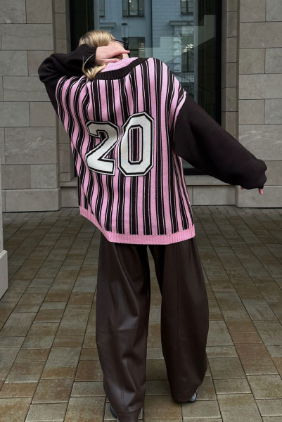 Cвитшот вязаный BROWN\PINK Label .B, цвет: BROWN\PINK, Kn.02.5.01BRNP купить онлайн