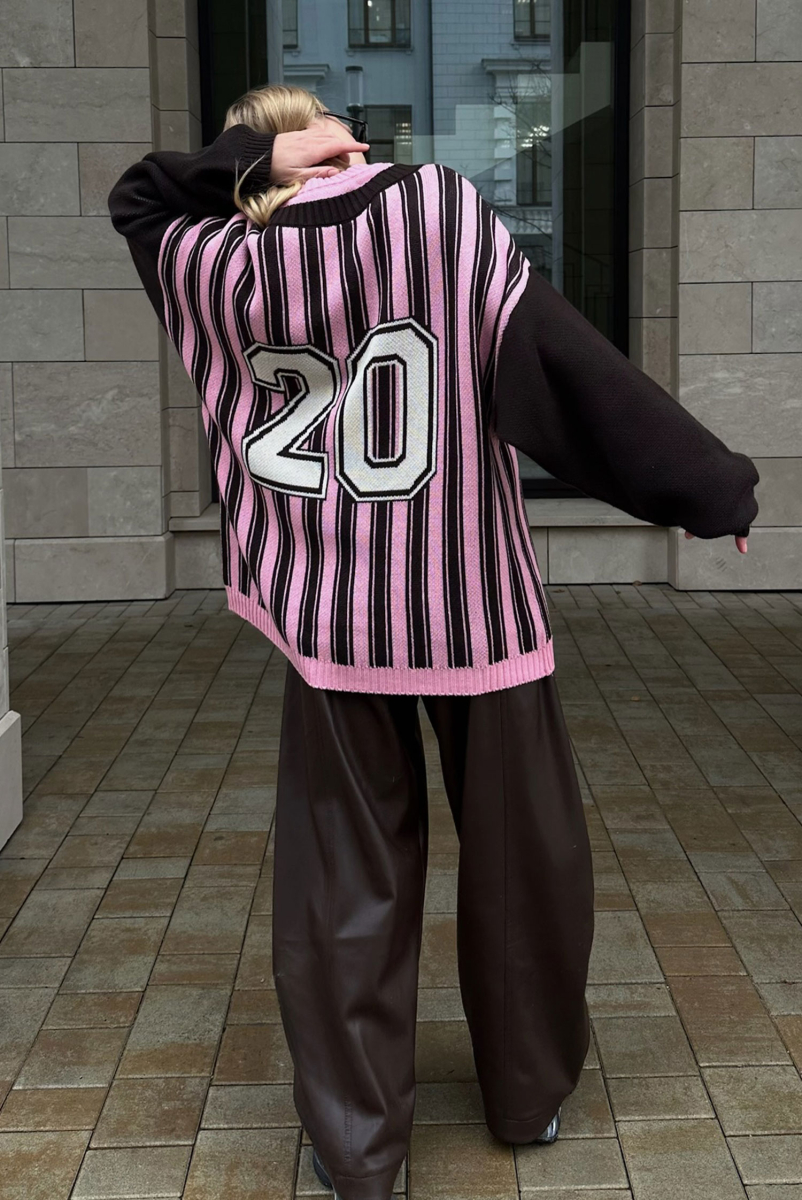 Cвитшот вязаный BROWN\PINK Label .B, цвет: BROWN\PINK, Kn.02.5.01BRNP купить онлайн