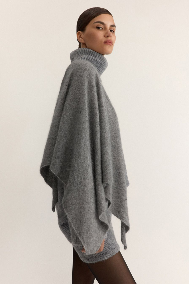 Косынка из смесовой ангорской шерсти TOPTOP, цвет: серый меланж TTS.604.18514.820 купить онлайн