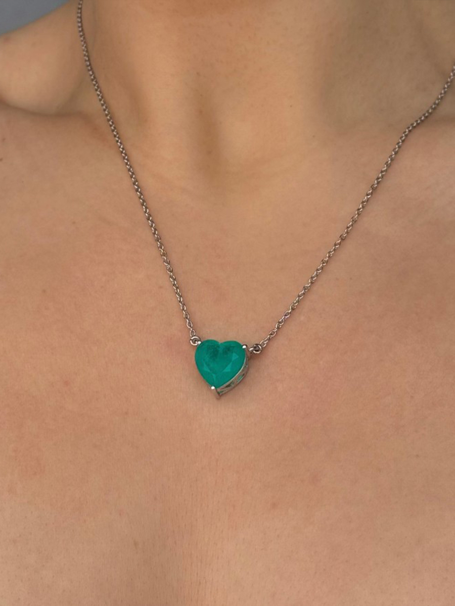 Колье с турмалином Tosya Store, цвет: серебро,  купить онлайн