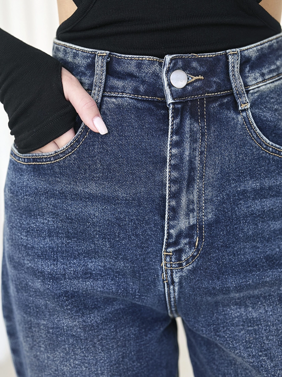 Джинсы-баллон I.B.W., цвет: джинсовая, синий, TR036 купить онлайн