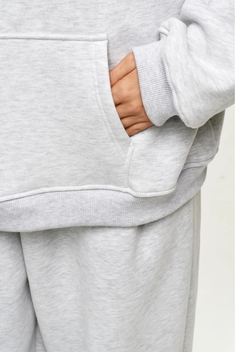 Худи с начесом Grey Melange Erist store, цвет: серый, НФ-00002997 купить онлайн