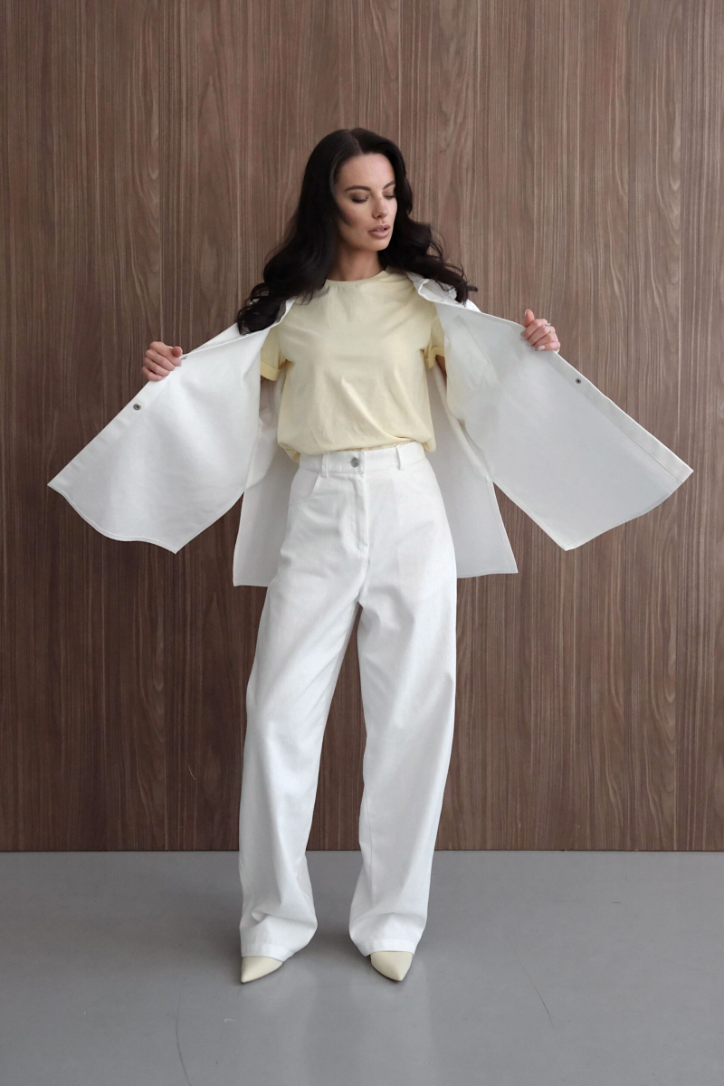 Рубашка оверсайз "Небо" Мини, цвет: молочный, НФ-00000501 купить онлайн