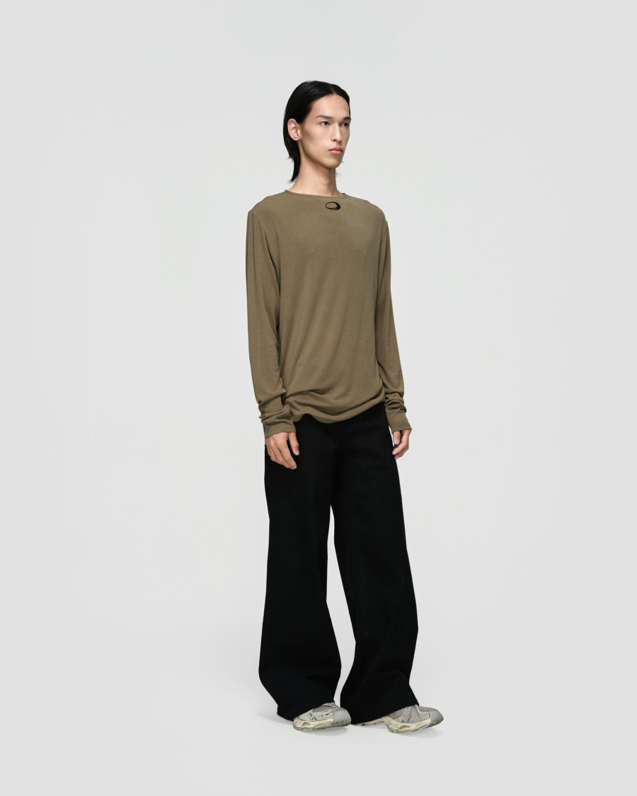 Лонгслив Eclipse Wrap Top Berhasm, цвет: хаки top25-1-khaki |новая коллекция купить онлайн