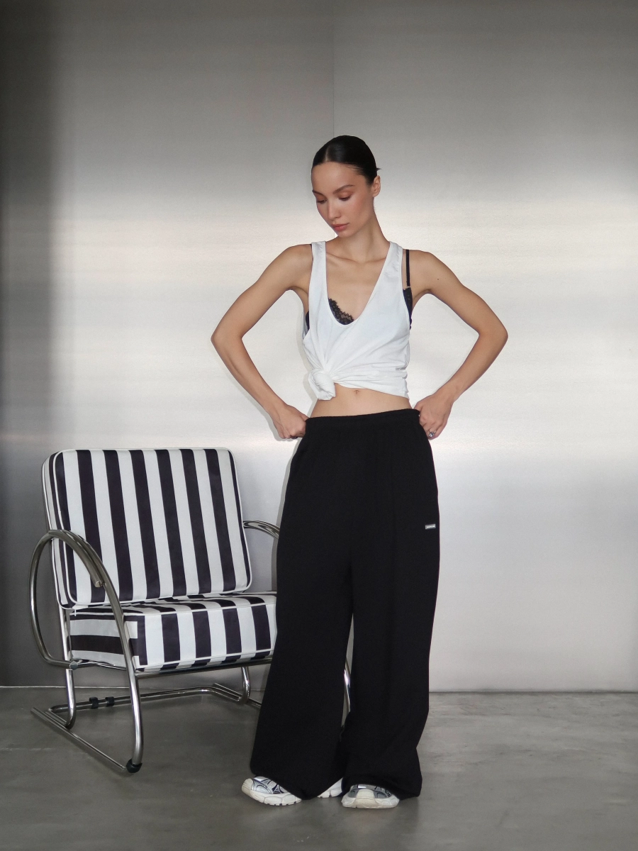 Брюки на резинке MIARTLAND, цвет: Черный, НФ-00000771 купить онлайн