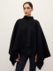 Пончо из шерсти мериноса Chaika, цвет: Черный, AW25PC01-09 купить онлайн