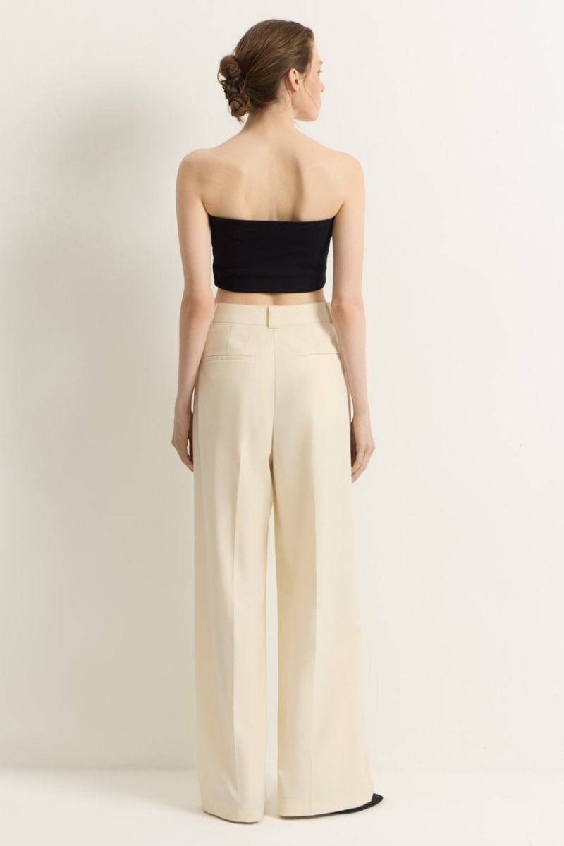 Брюки из смесовой вискозы TOPTOP, цвет: молочный, TTS.032.18195.120.05205 купить онлайн