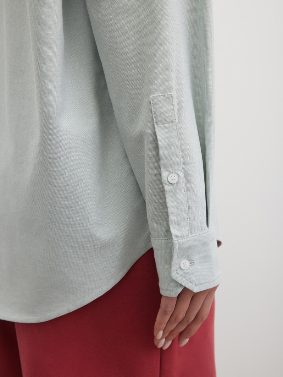 Рубашка однотонная с вышивкой Chaika, цвет: мятный, SS26BL04-82 купить онлайн