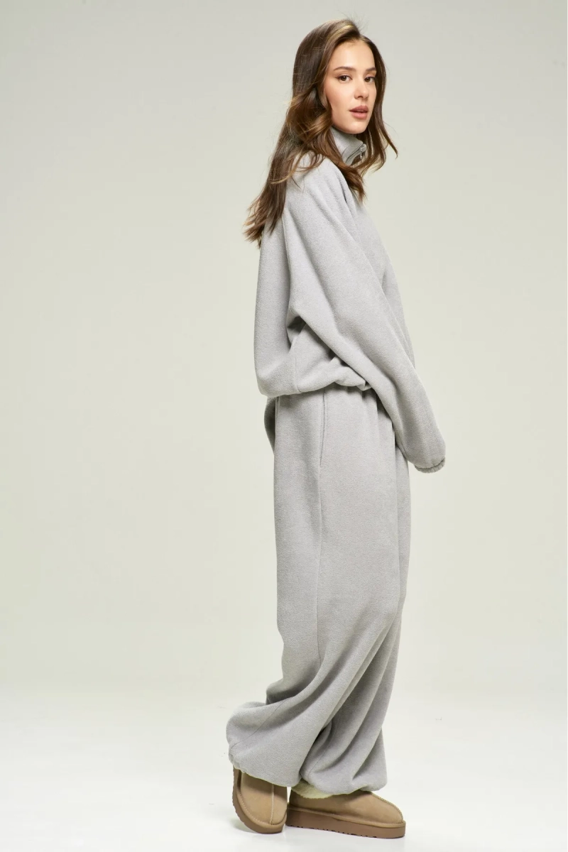 Брюки из плюша с начесом Grey Erist store, цвет: серый, НФ-00002860 купить онлайн