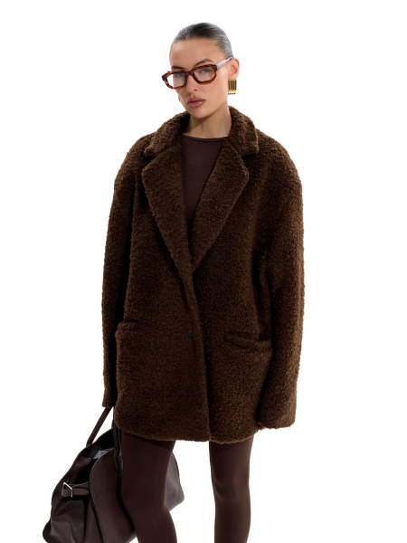 Пальто из смесовой шерсти ANOTHER SELECT, цвет: коричневый, 00062 купить онлайн