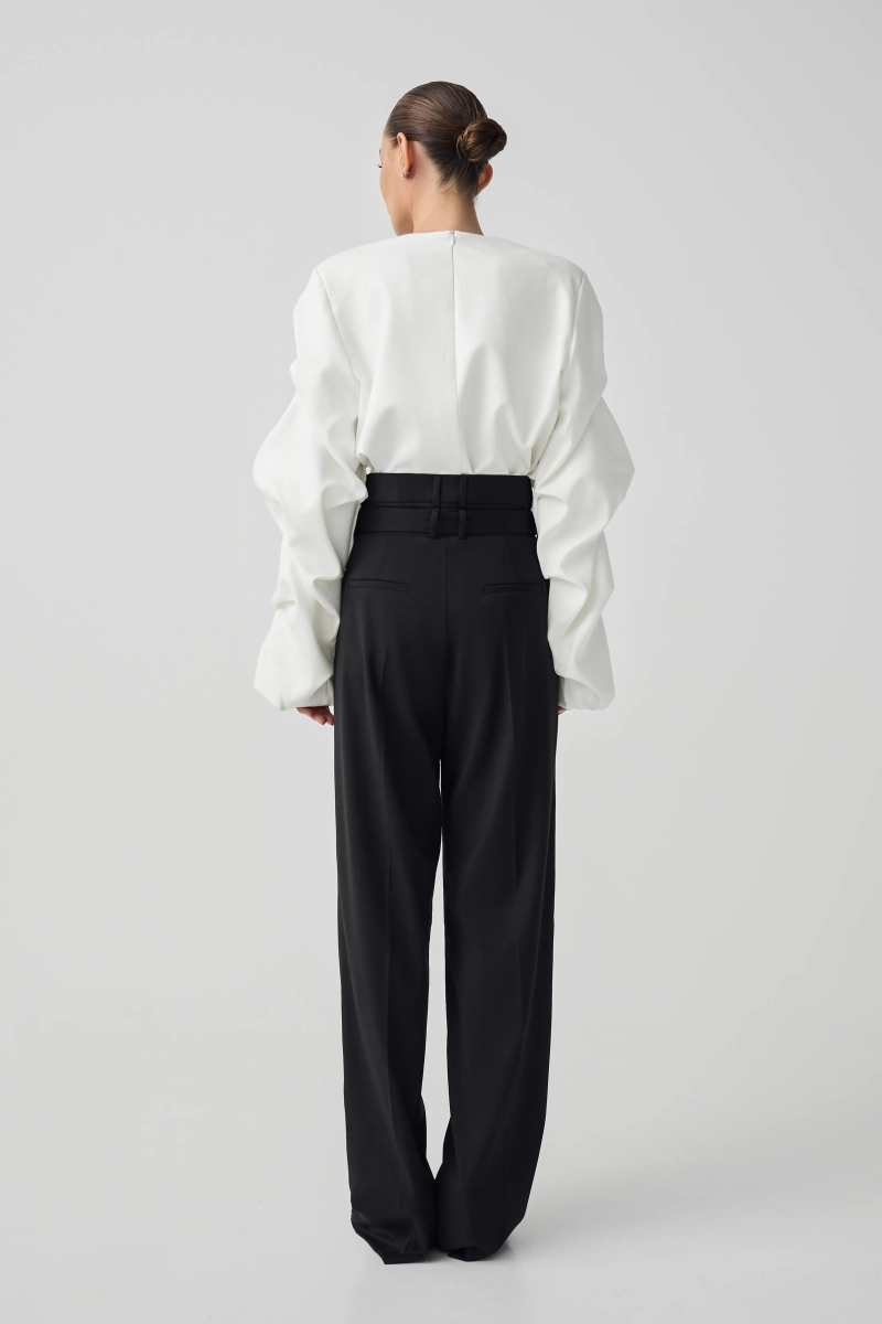 Брюки с двойным поясом Shtripling, цвет: Черный, SHPNT003BLK купить онлайн