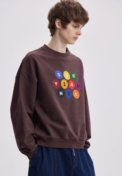 Свитшот SNOOKER SORRY, I’M NOT, цвет: коричневый,  купить онлайн