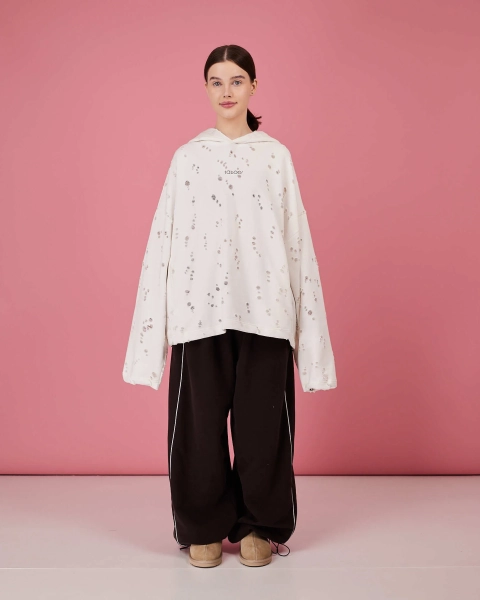 Табуха с затяжками рванка TABOO, цвет: молочный, TsZ01 купить онлайн