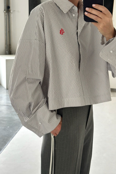 Рубашка обьемная укороченная GREY Label .B, цвет: grey, ТР.06.5.40GR купить онлайн