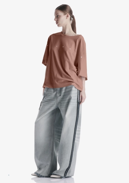 Свободная футболка KRAKATAU, цвет: ржавое дерево, Tw144-713 купить онлайн