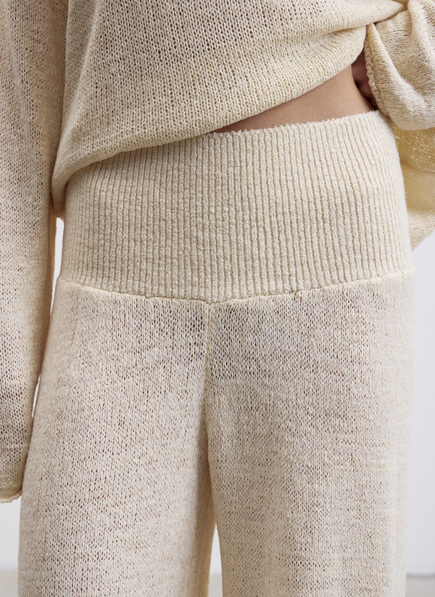 Брюки ажурной вязки ALL WE NEED, цвет: молочный, 2604W3603-21 купить онлайн