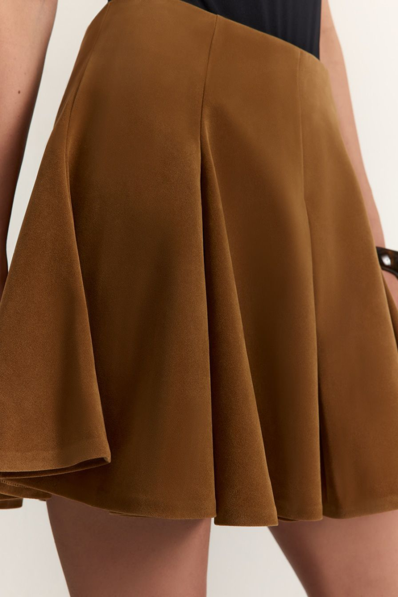 Юбка из экозамши TOPTOP, цвет: бежевый, TT.070.18774.110 купить онлайн