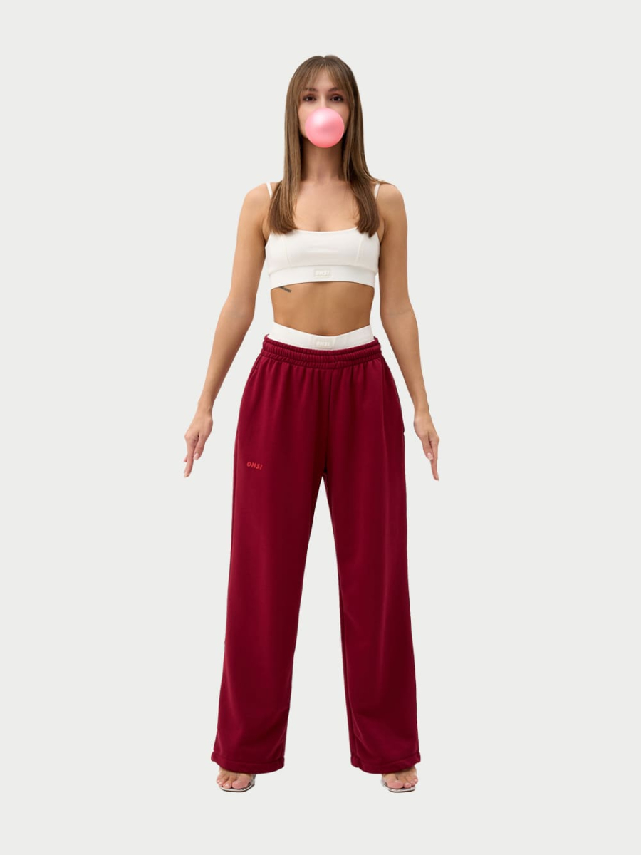 Брюки с застёжкой утепленные