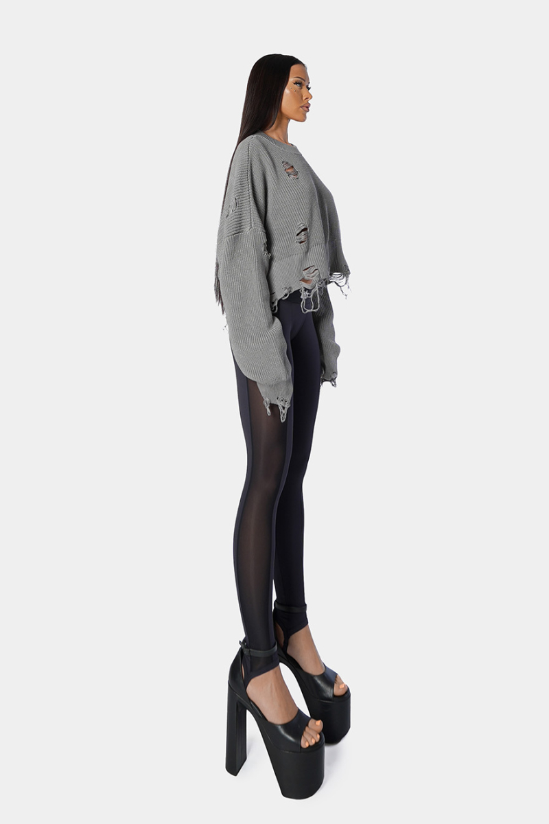 Свитер Crop qb A QUICK BUCK, цвет: grey,  купить онлайн