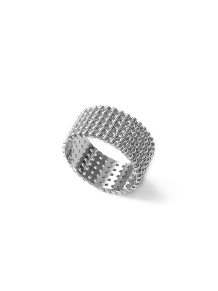 Серебряное широкое кольцо "Bubble"