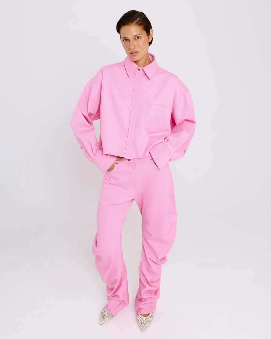 Рубашка из денима Anmuse, цвет: розовый, BL26SP308-LRS купить онлайн